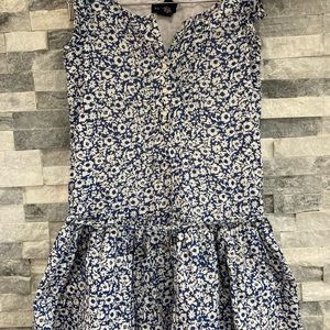 Ralph Lauren blue mini dress with white flowers